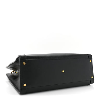 Gucci Calfskin Medium Diana Tote Bag Black Yellow Fluo 4 of 13