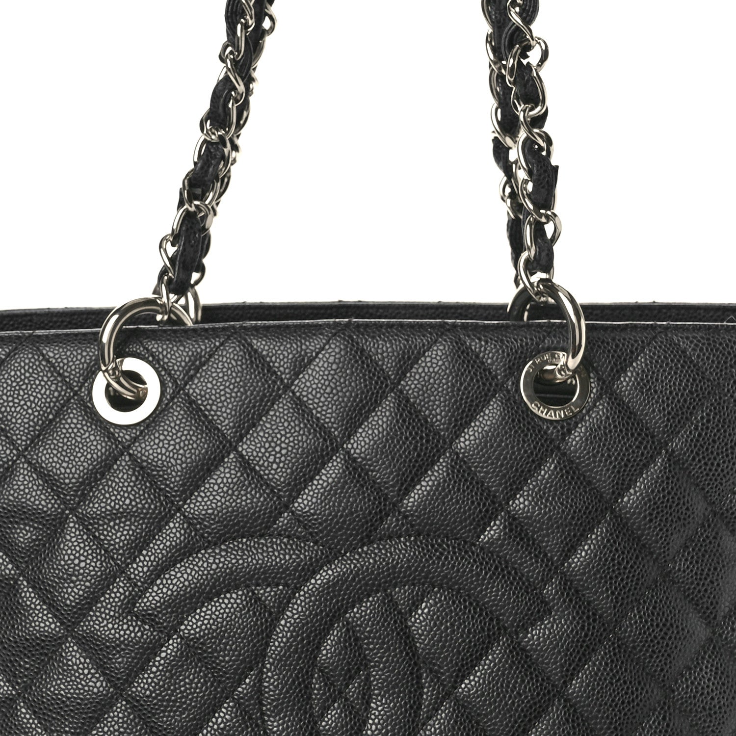 Chanel Caviar Quilted Grand Shopping Tote GST Black 9 of 12