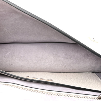 Miu Miu Goatskin Madras Soft Calf Crystal Embellished Shoulder Bag Bianco 5 of 11