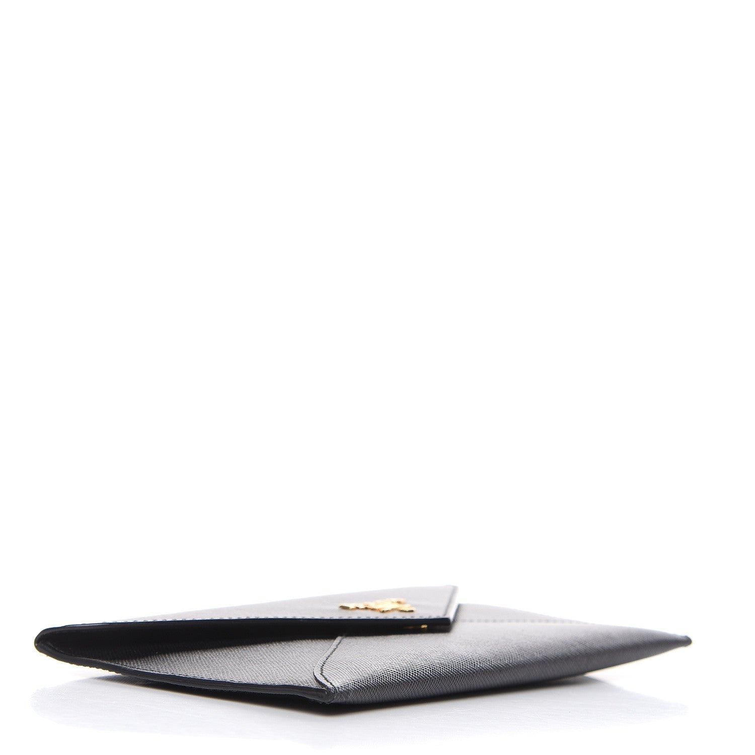 Prada Saffiano Metal Envelope Wallet Black 4 of 8