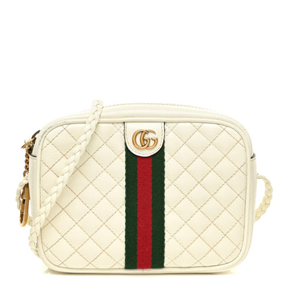 Gucci Calfskin Web Trapuntata Mini Shoulder Bag Off White 1 of 9