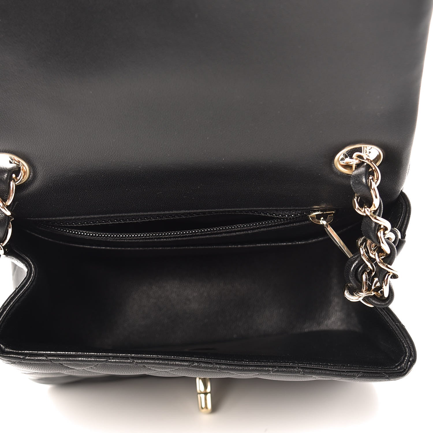 Chanel Lambskin Quilted Mini Square Flap Black 5 of 10