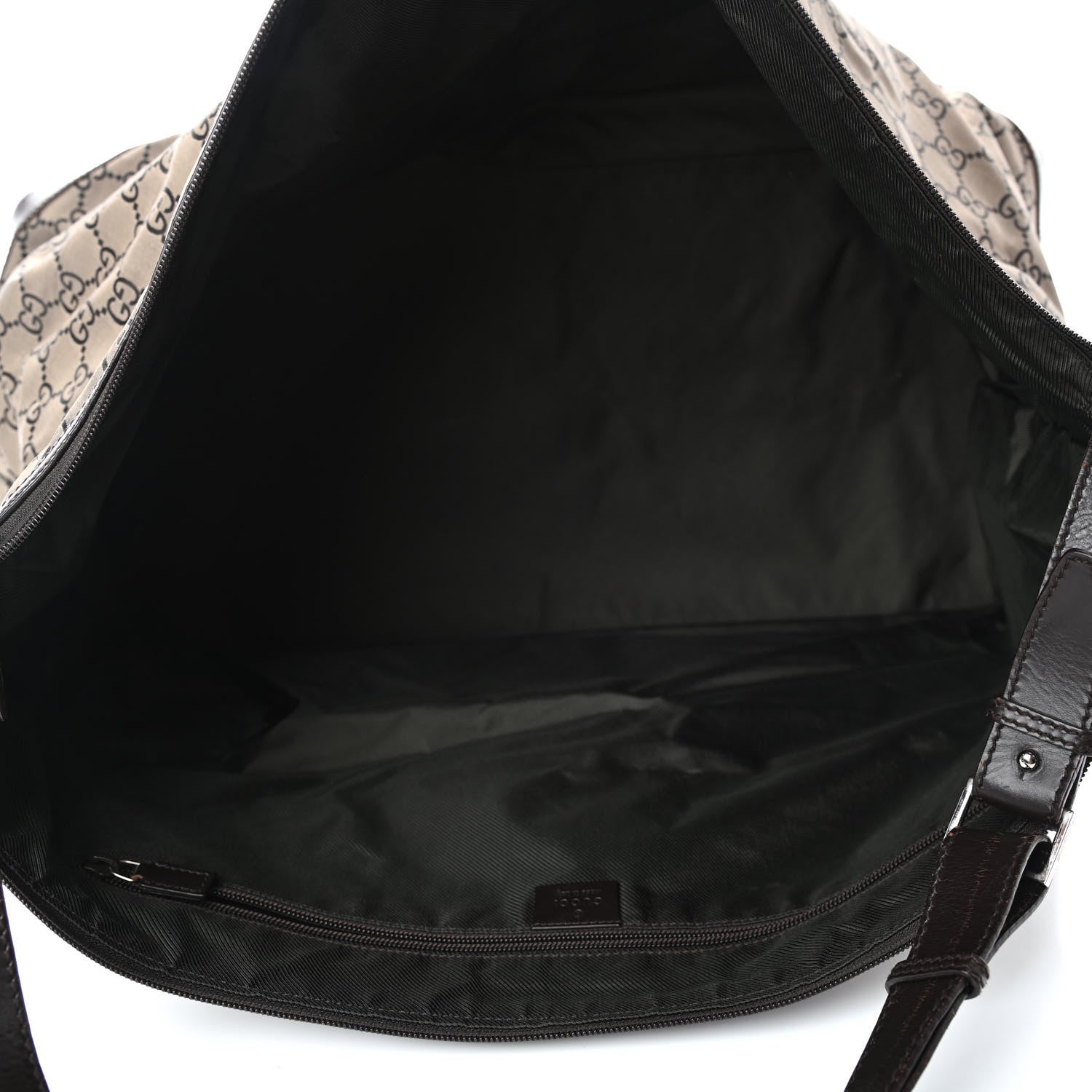 Gucci Nylon Monogram Travel Hobo Beige Brown 4 of 4