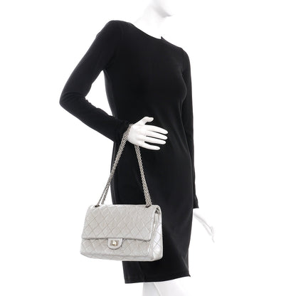 Chanel Metallic Aged Calfskin Quilted 2.55 Reissue 226 Flap Silver 2 of 9