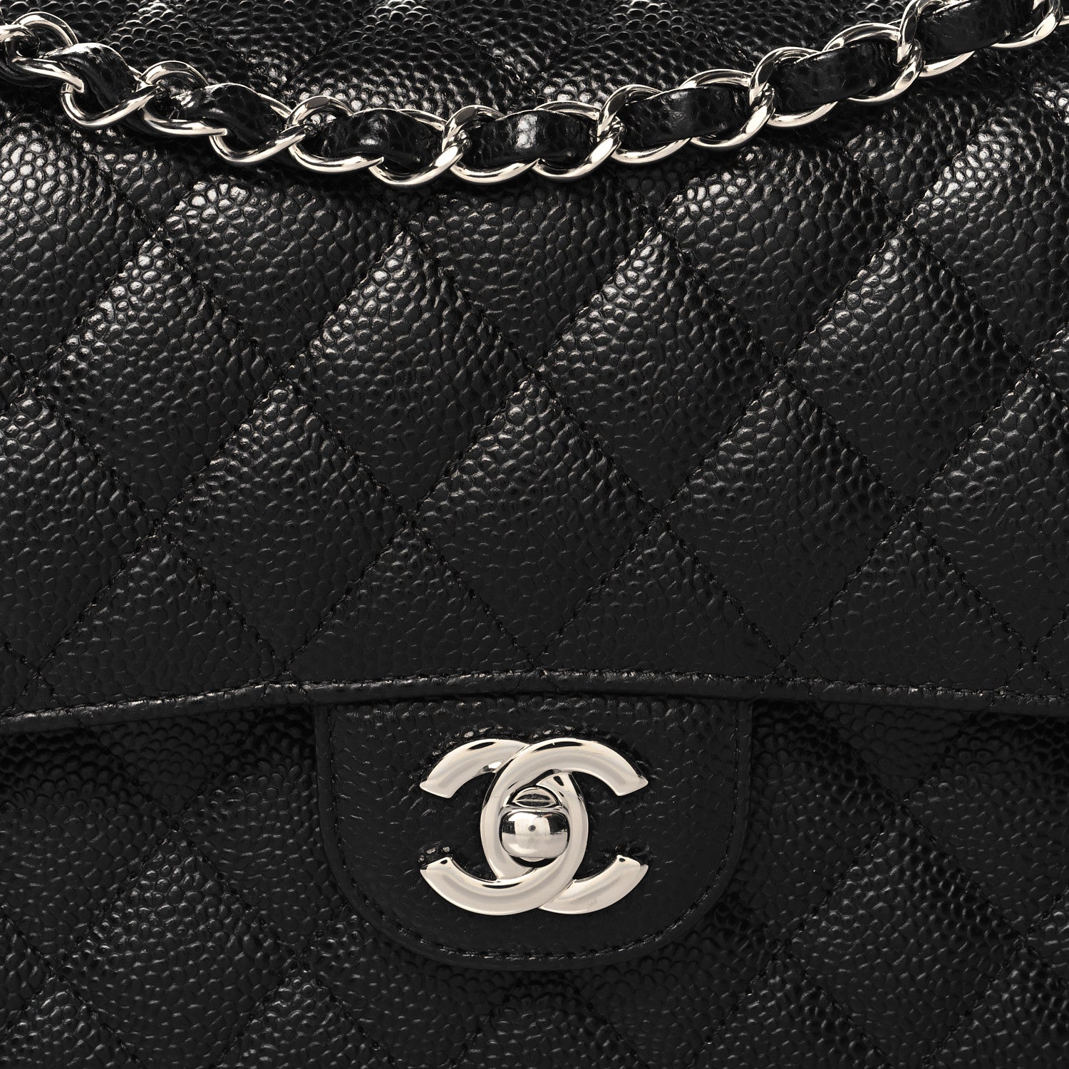 Chanel Caviar Quilted Medium Double Flap Black 8 of 10