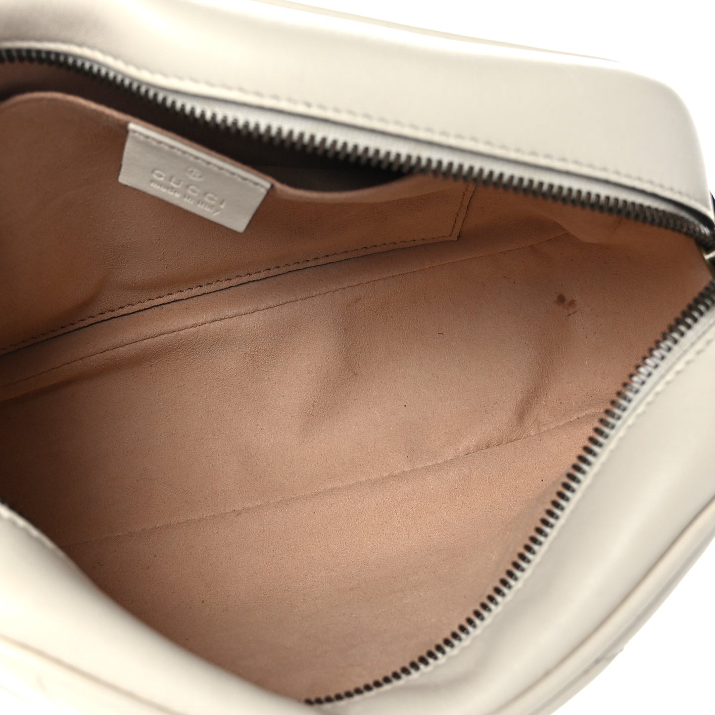 Calfskin Matelasse Small GG Marmont Chain Shoulder Bag White