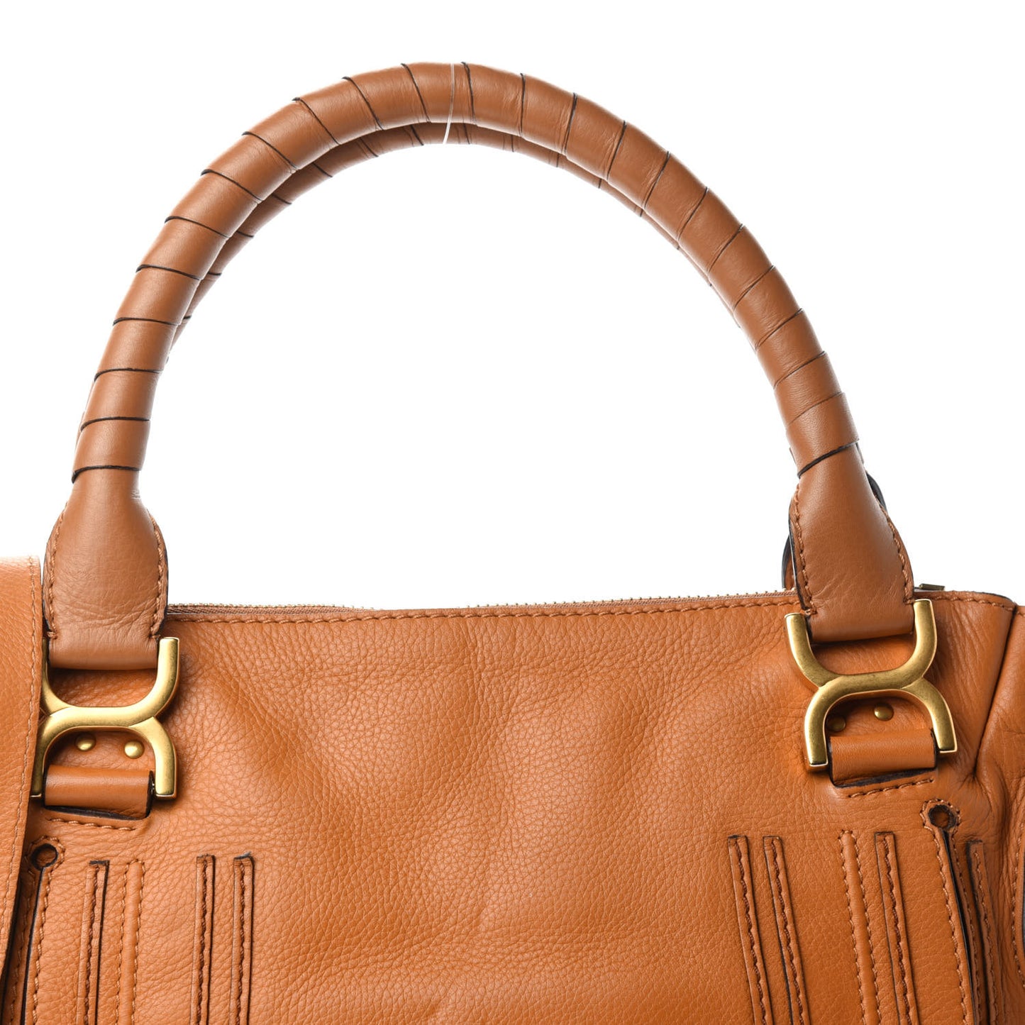 Calfskin Medium Marcie Satchel Light Tan