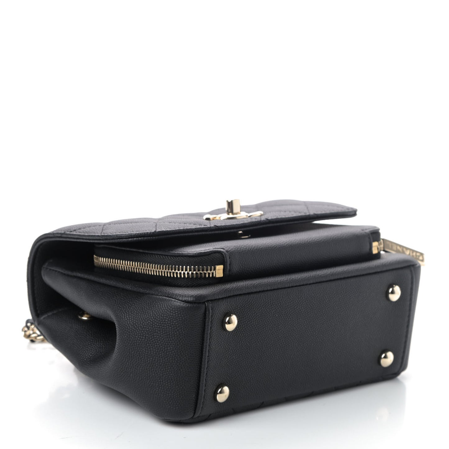 Caviar Quilted Small Business Affinity Flap Black