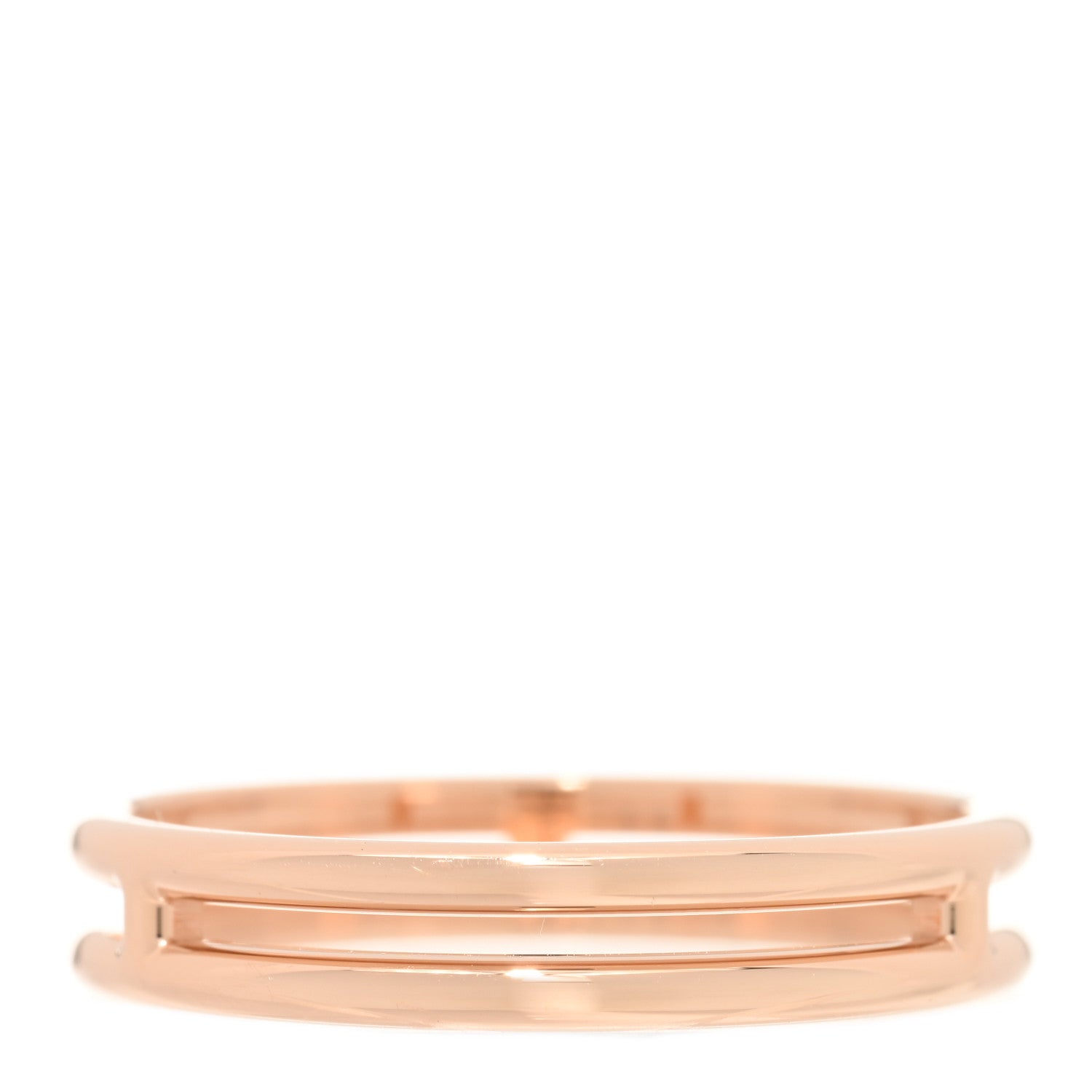 Hermes 18K Rose Gold Ariane Wedding Band Ring 54 7 3 of 4