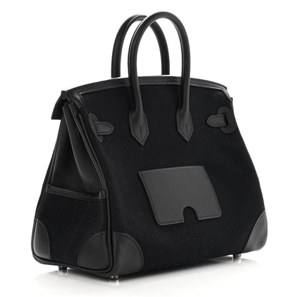 Hermes Toile Goeland Swift Cargo Birkin 25 Black 2 of 12