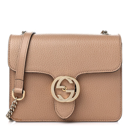 Gucci Dollar Calfskin Small Interlocking G Shoulder Bag Camelia 1 of 15