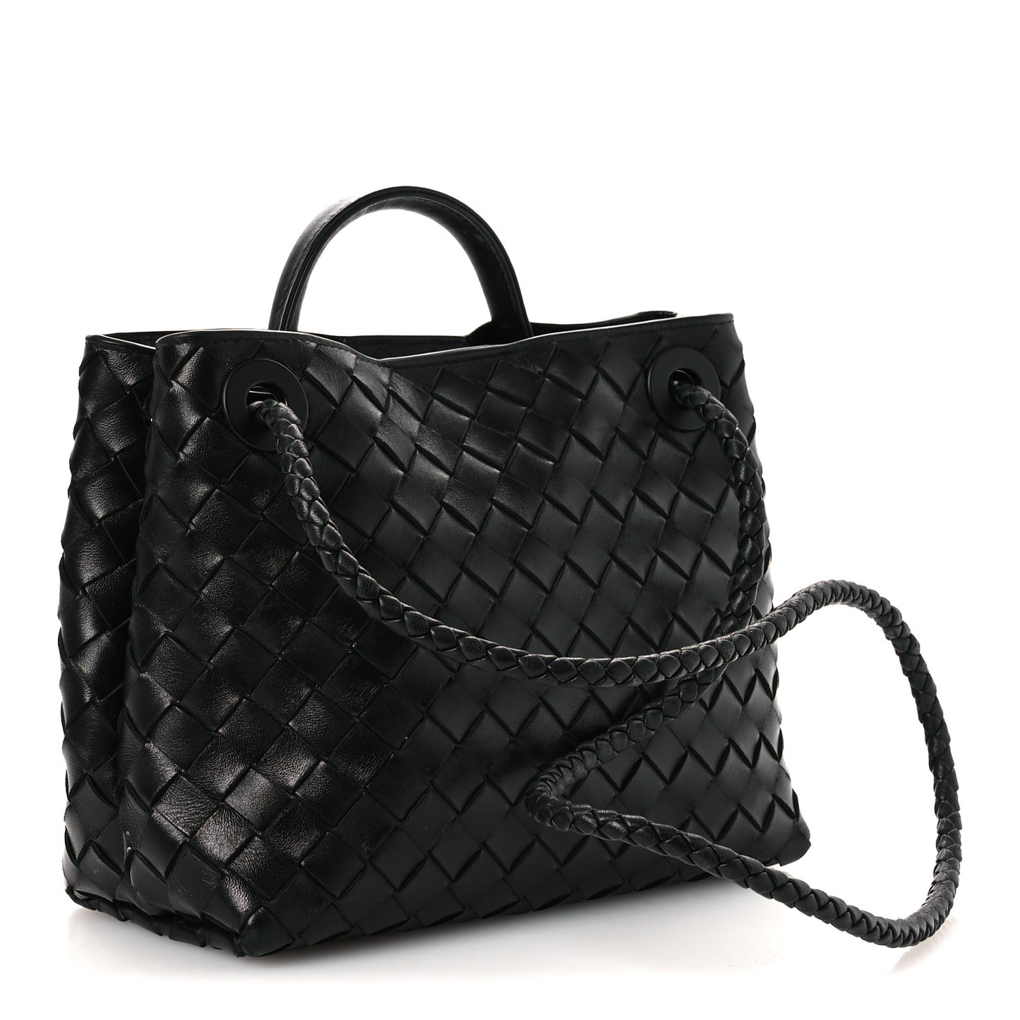 Nappa Intrecciato Mini Andiamo Shoulder Bag Black Black
