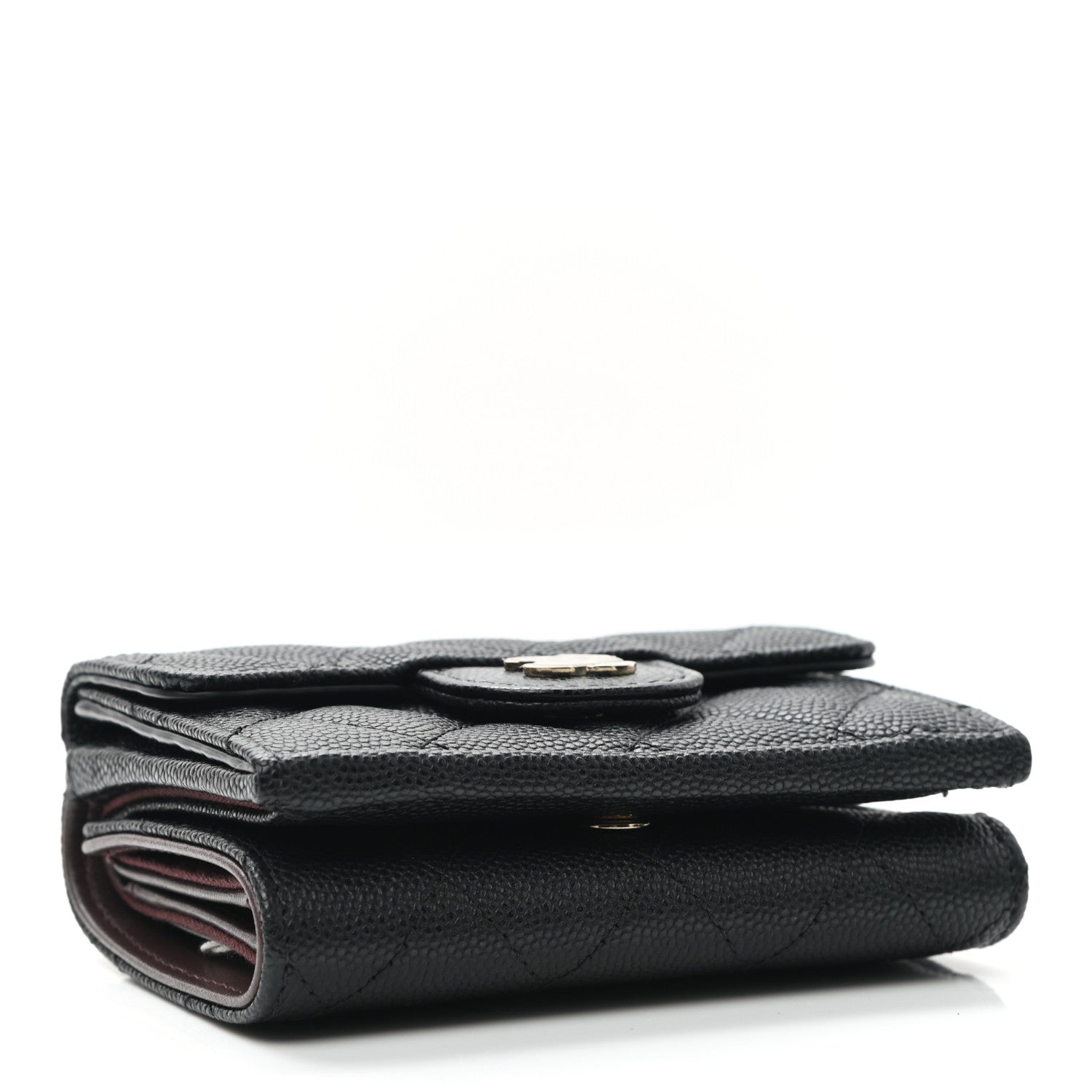 Chanel Caviar Quilted Double Flap Wallet Black 4 of 9