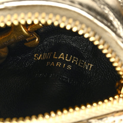 Saint Laurent SAINT LAURENT Metallic Calfskin Berlingo Bag Charm Platino 6 of 6