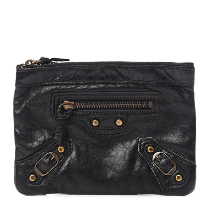 Balenciaga Agneau Classic Gold Hardware M Porte-Monnaie Coin Purse Black 1 of 7