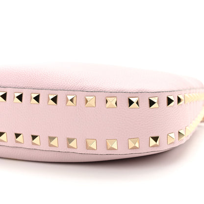 Valentino Garavani Grained Calfskin Rockstud Hobo Bag Water Lilac 9 of 10