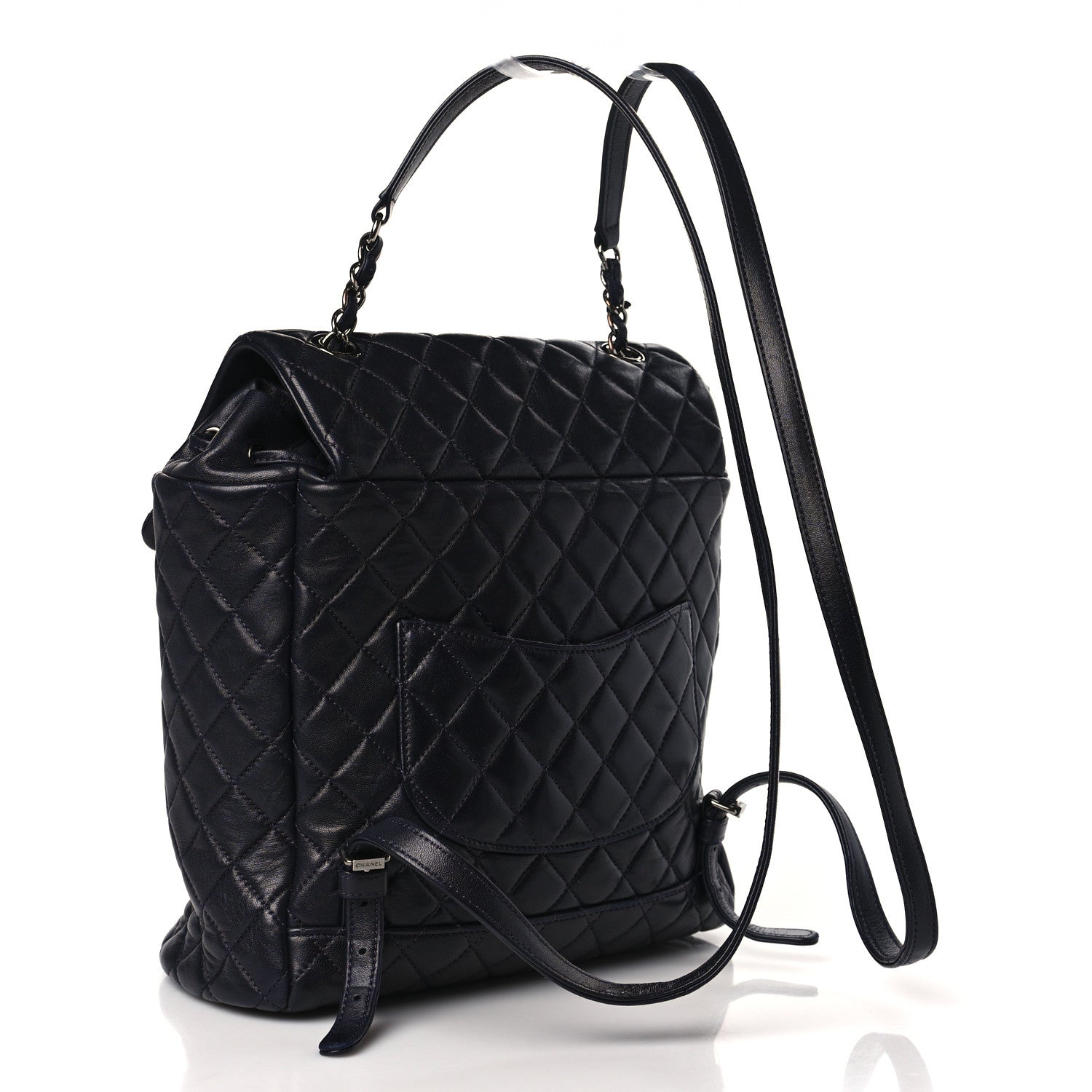 Chanel Lambskin Quilted Large Urban Spirit Backpack Navy 3 of 9