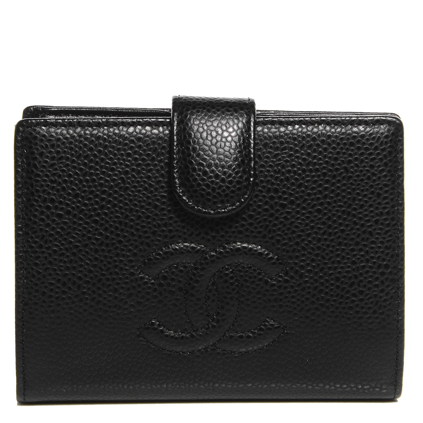 Caviar Timeless CC French Wallet Black