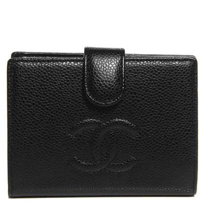 Chanel Caviar Timeless CC French Wallet Black 1 of 9
