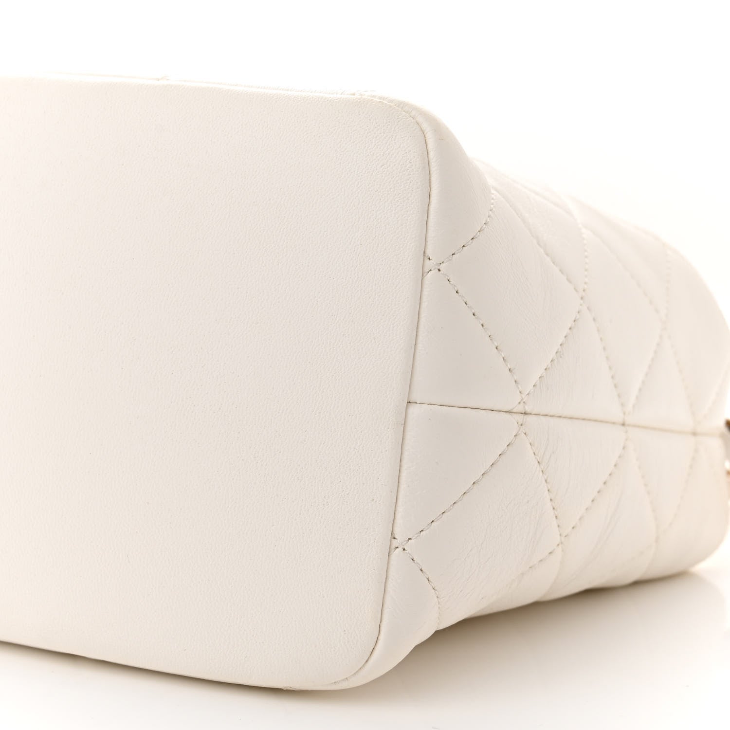 Chanel Lambskin Quilted CC Crystal Signature Chain Hobo White 10 of 12