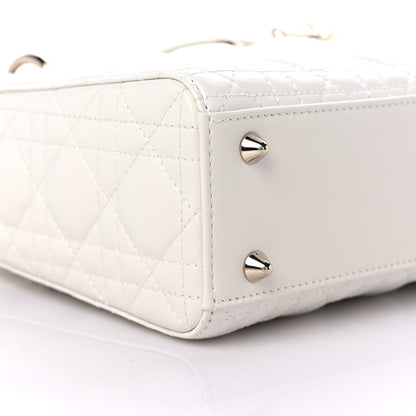 Christian Dior Lambskin Cannage Small Lady Dior White 7 of 9