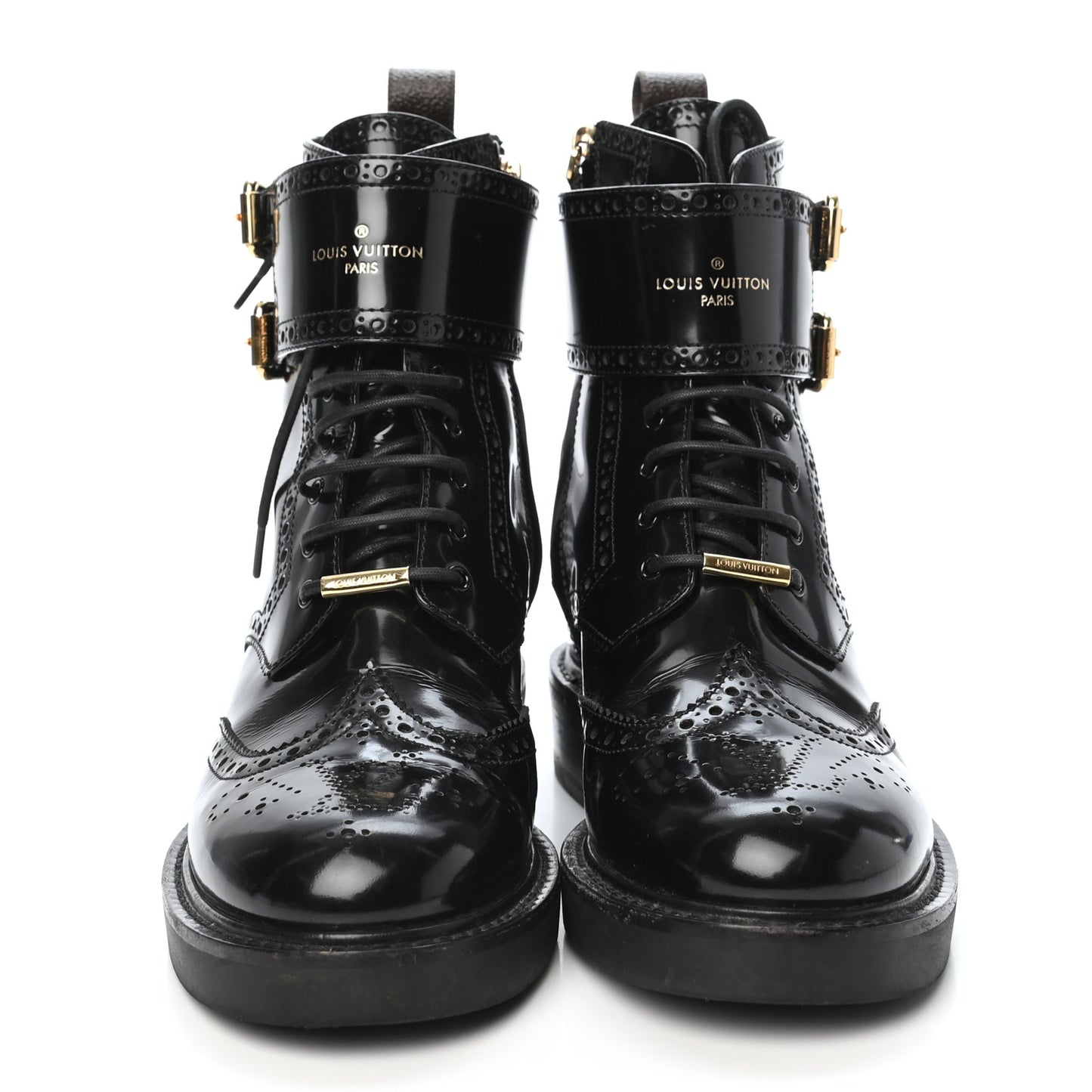 Glazed Calfskin Midtown Ankle Boots 37 Black