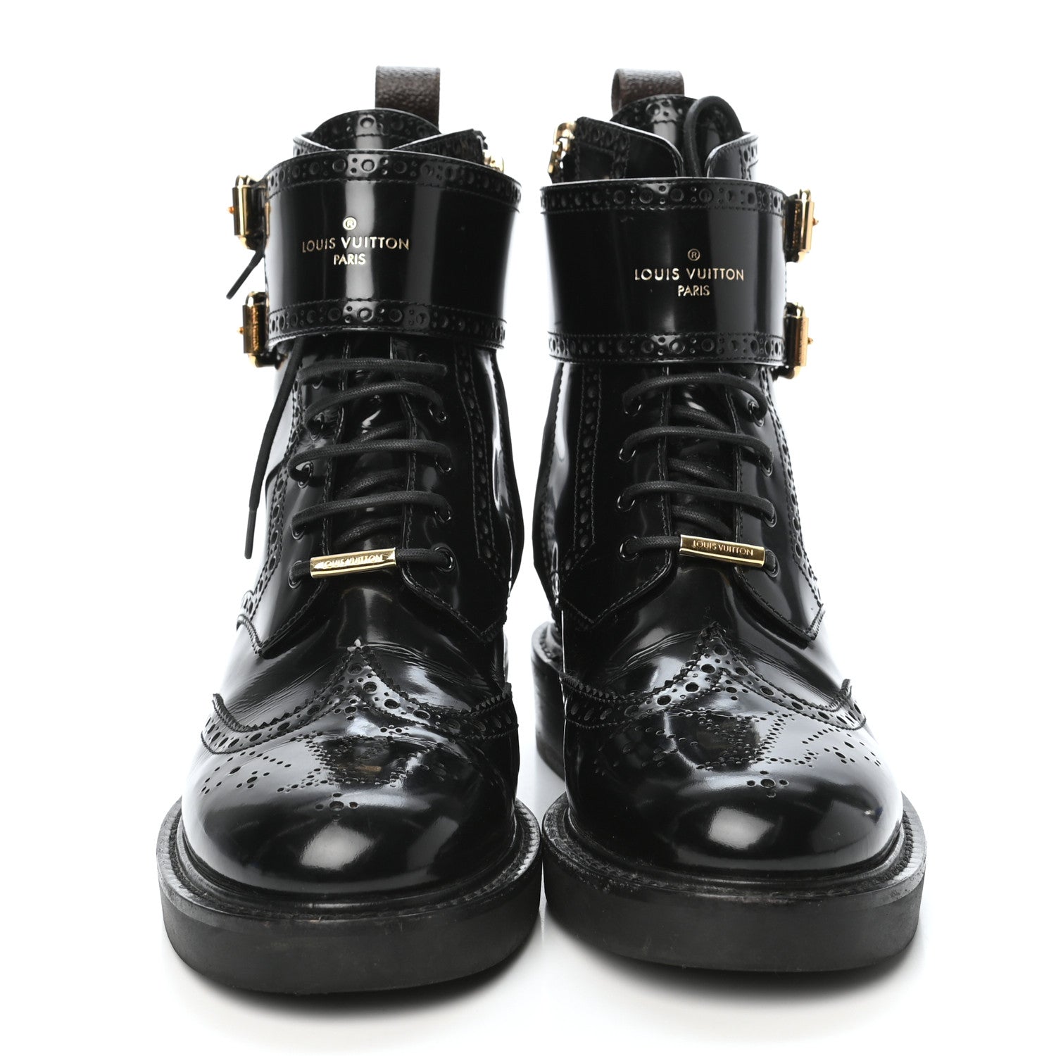Louis Vuitton Glazed Calfskin Midtown Ankle Boots 37 Black 2 of 10