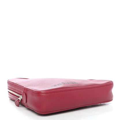 Balenciaga Shiny Day Calfskin M Triangle Pouch Rouge Grenat 3 of 4