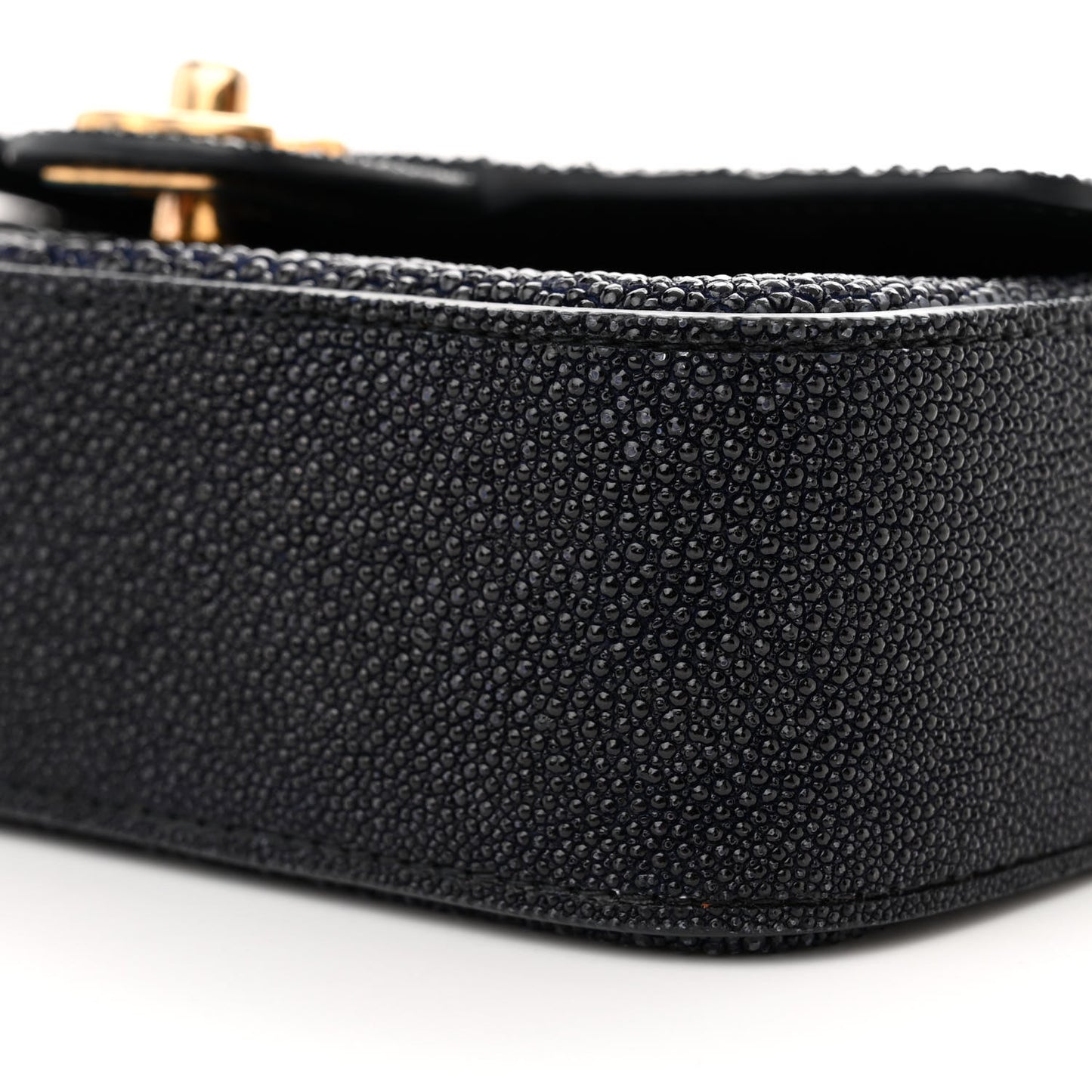 Galuchat Stingray Mini Flap Black