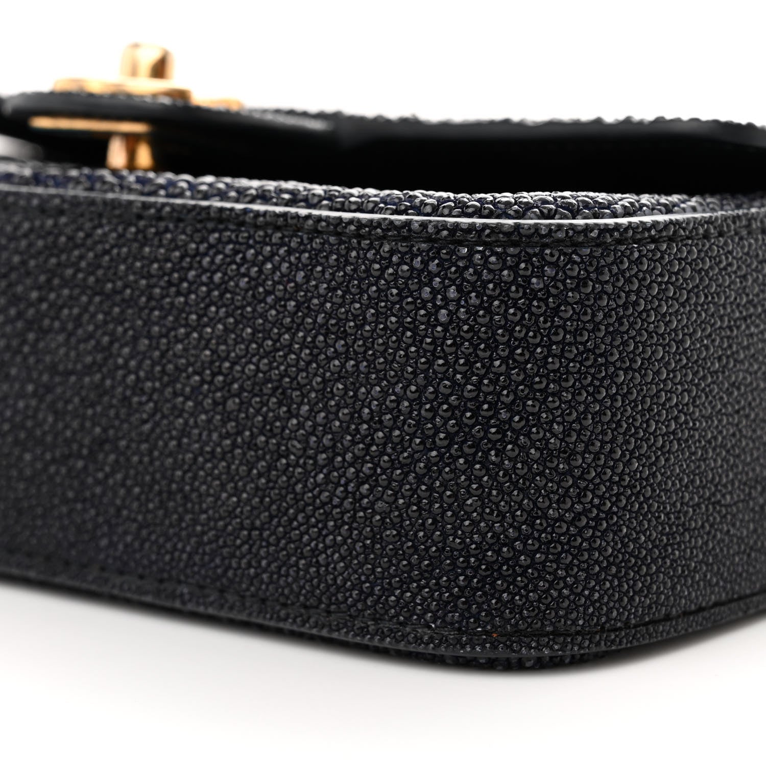 Chanel Galuchat Stingray Mini Flap Black 10 of 15