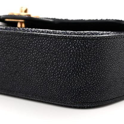 Chanel Galuchat Stingray Mini Flap Black 10 of 15