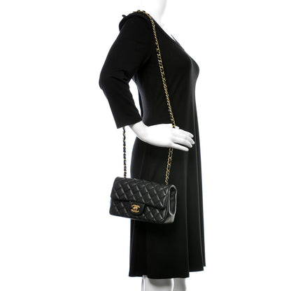 Chanel Lambskin Quilted Mini Rectangular Flap Black 2 of 10