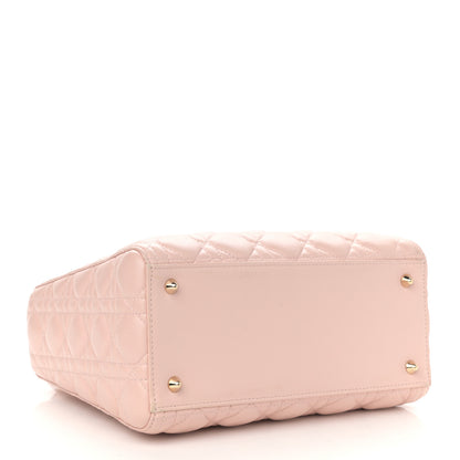Christian Dior Lambskin Cannage Medium Lady Dior Light Pink 3 of 9