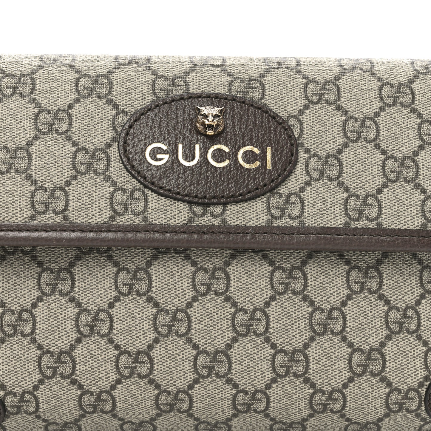 GG Supreme Monogram Neo Vintage Web Belt Bag Brown