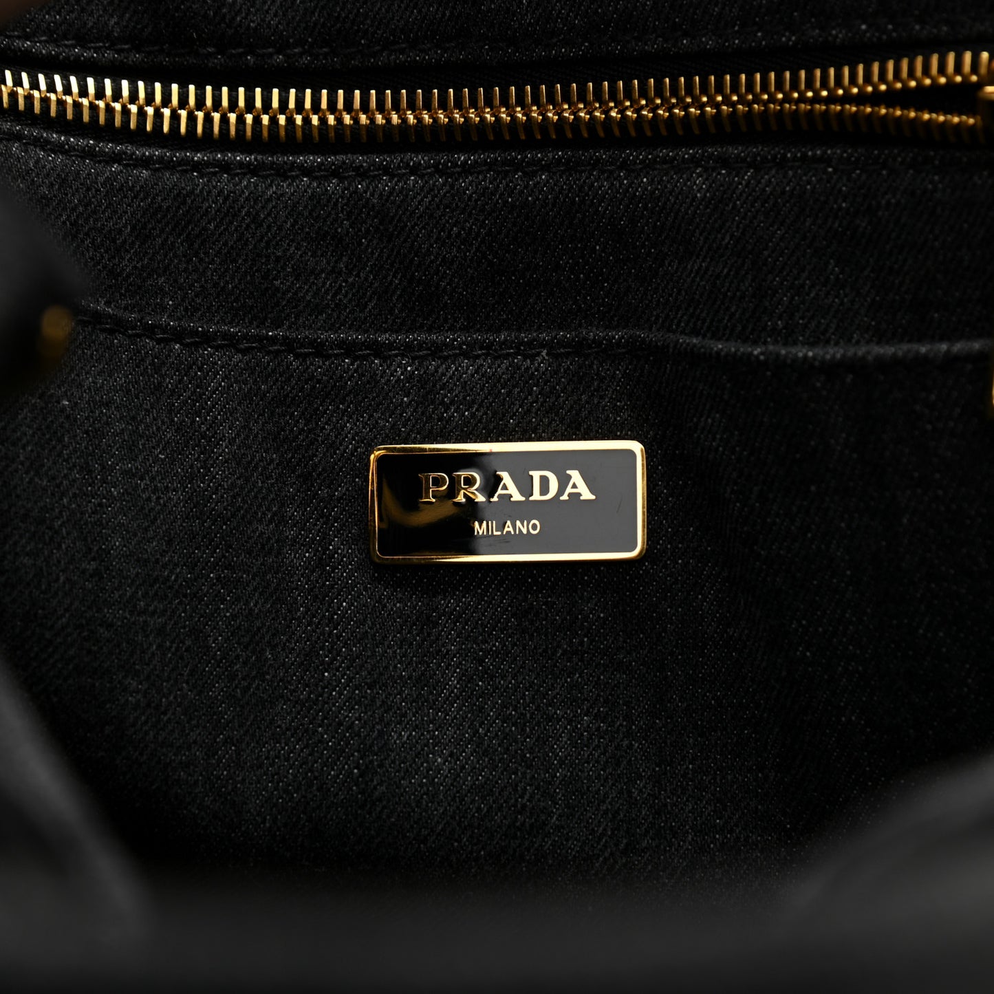 Denim Small Logo Tote Black