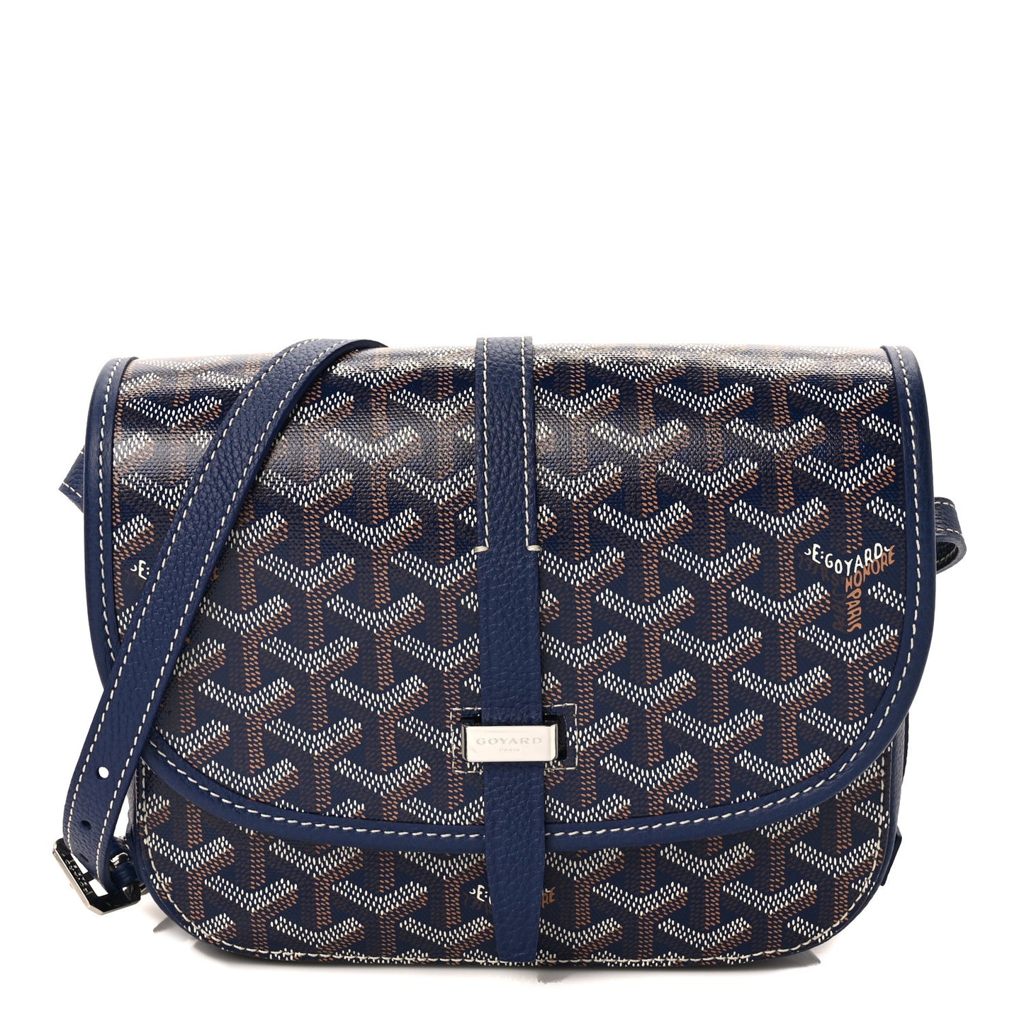 Goyardine Belvedere II PM Messenger Bag Navy
