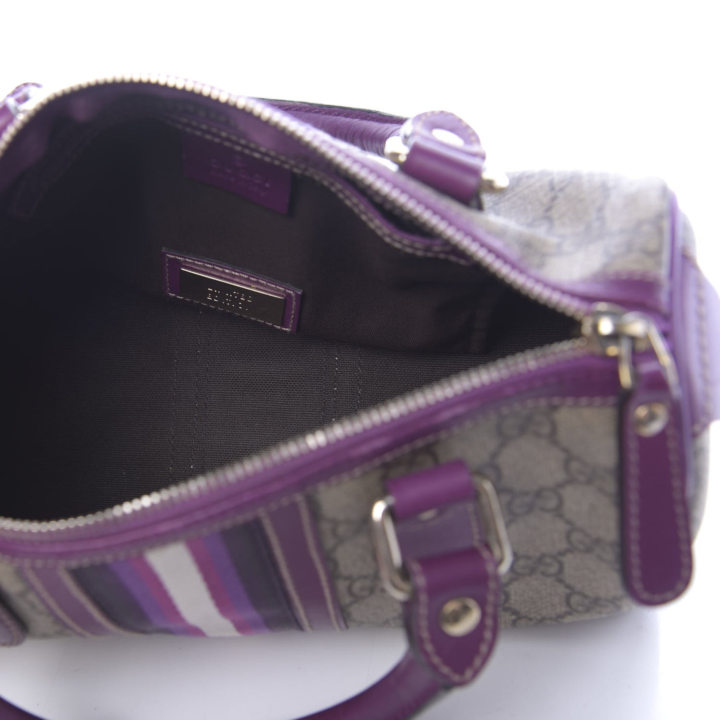 Monogram Vintage Web Small Boston Purple