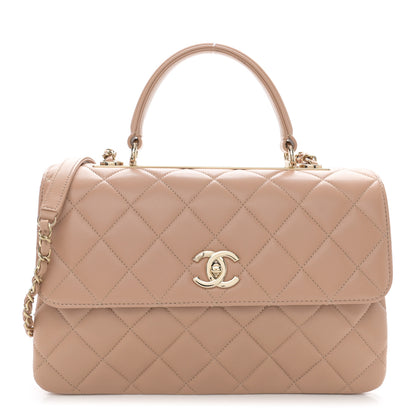 Chanel Lambskin Quilted Medium Trendy CC Flap Dual Handle Bag Beige 1 of 11