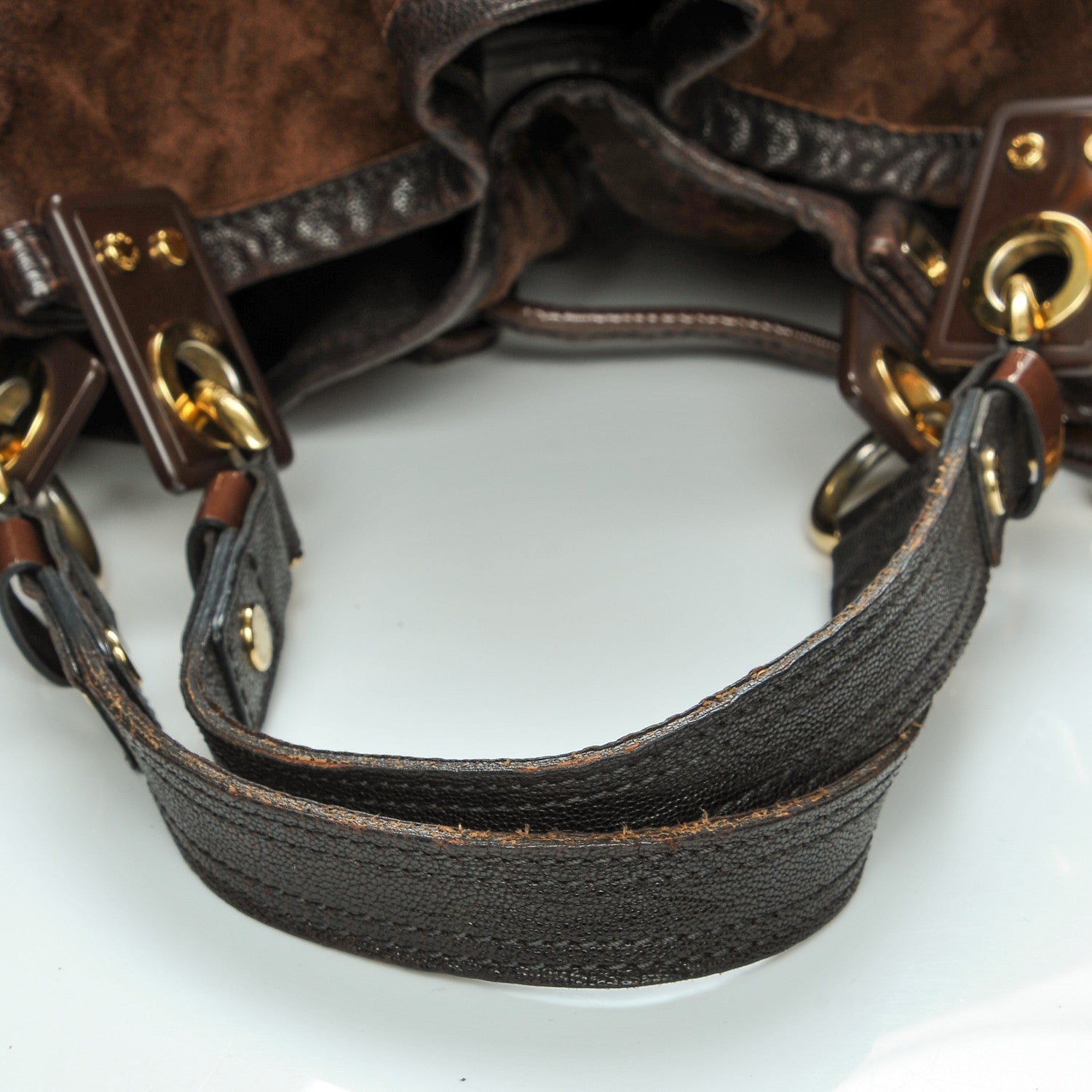 Louis Vuitton Suede Patent Monogram Irene Espresso 9 of 9