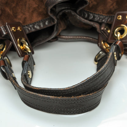 Louis Vuitton Suede Patent Monogram Irene Espresso 9 of 9