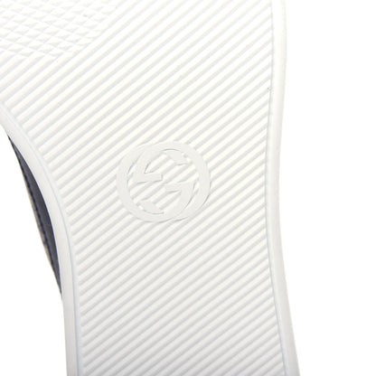 Gucci GG Supreme Monogram Calfskin Mens Low Top Sneakers 9 Blue Beige 9 of 11