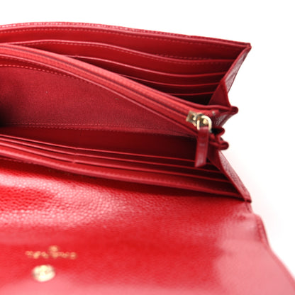 Chanel Caviar Quilted Large Boy Gusset Flap Wallet Red 5 of 8