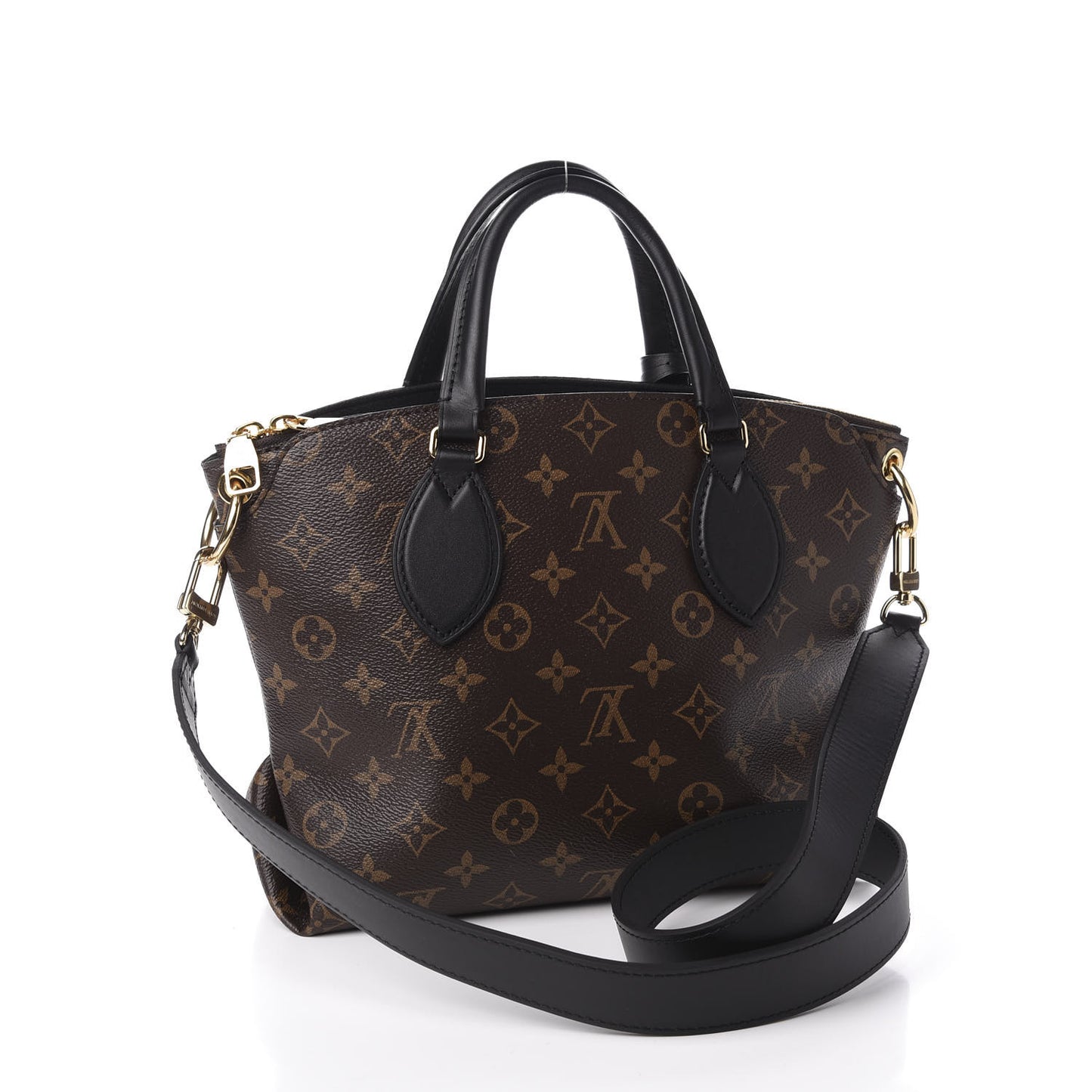 Monogram Flower Zipped Tote PM Black