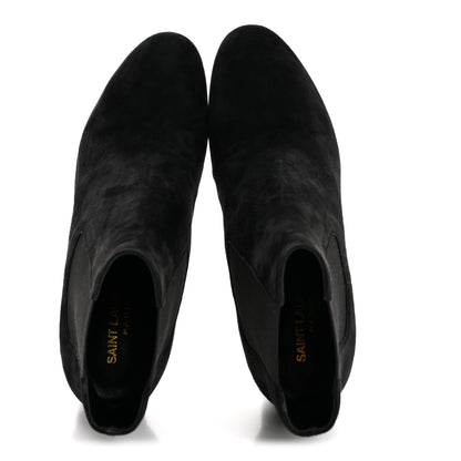 Saint Laurent Suede Loulou Pin Booties 36 Black 3 of 20