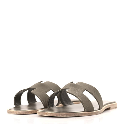 Hermes Epsom Oran Sandals 39 Etoupe 3 of 8