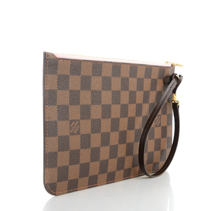 Louis Vuitton Damier Ebene Neverfull MM GM Pochette Rose Ballerine 3 of 8