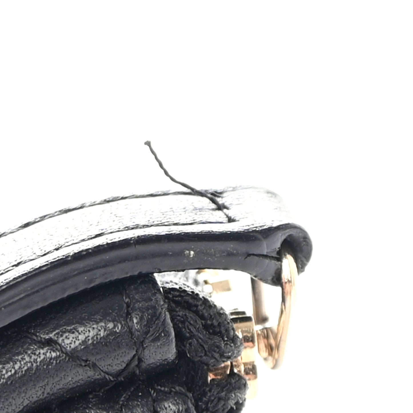 Lambskin Quilted Medium Cosmetic Case Black