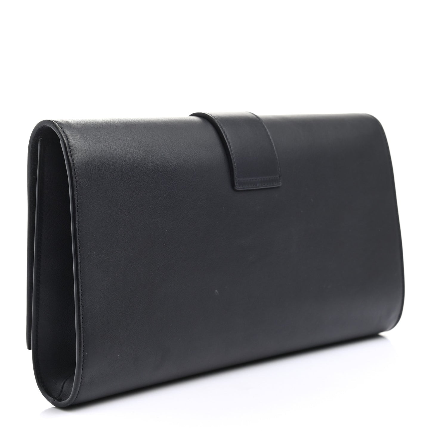 Calfskin Classic Y Ligne Clutch Navy
