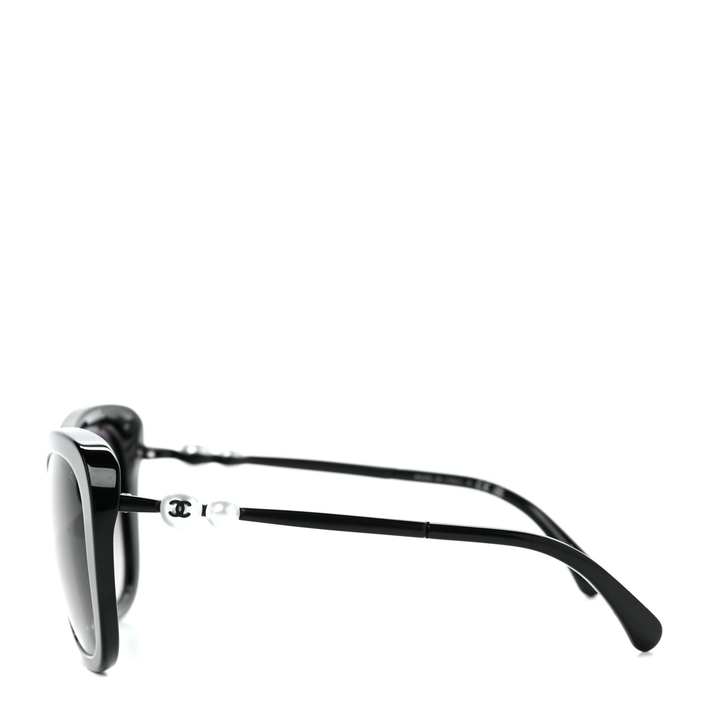 Acetate Butterfly Winter Pearl Sunglasses 5339-H Black