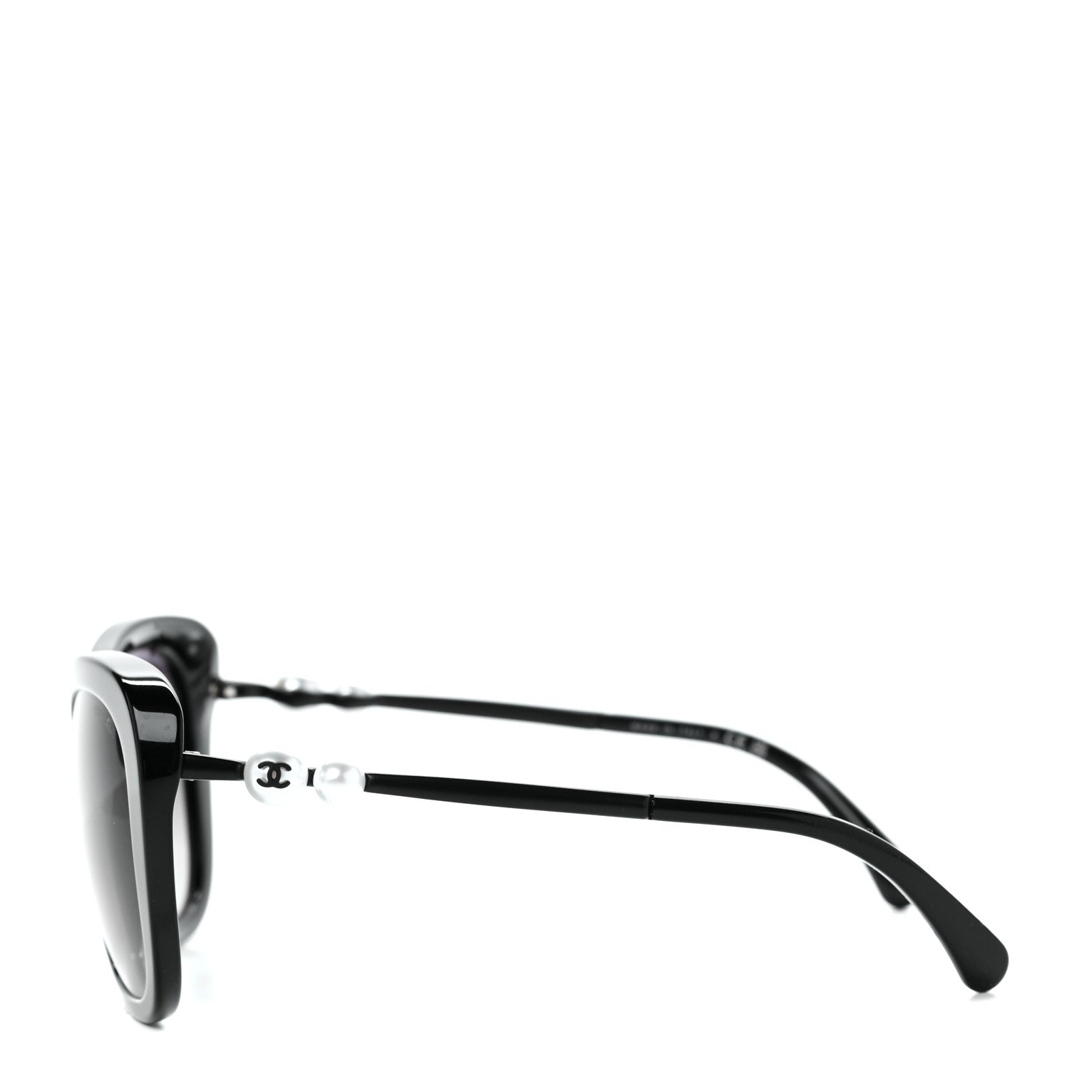 Chanel Acetate Butterfly Winter Pearl Sunglasses 5339-H Black 3 of 7
